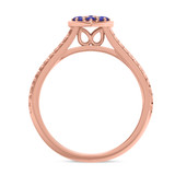 Photo of Manuka 3/8 CT. T.W. Sapphire and Diamond Trio Matching Wedding Ring Set 14K Rose Gold [BT867RE-C000]