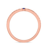 Photo of Manuka 3/8 CT. T.W. Sapphire and Diamond Trio Matching Wedding Ring Set 14K Rose Gold [BT867RM]