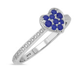 Photo of Manuka 3/8 CT. T.W. Sapphire and Diamond Trio Matching Wedding Ring Set 10K White Gold [BT867WE-C000]