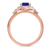 Photo of Clema 1 1/2 Carat T.W. Sapphire and Diamond Trio Matching Wedding Ring Set 10K Rose Gold [BT868RE-C000]