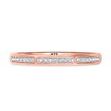 Photo of Delphine 1 1/2 Carat T.W. Sapphire and Diamond Trio Matching Wedding Ring Set 14K Rose Gold [BT871RL]