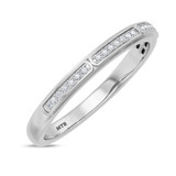 Photo of Delphine 1 1/2 Carat T.W. Sapphire and Diamond Trio Matching Wedding Ring Set 10K White Gold [BT871WL]