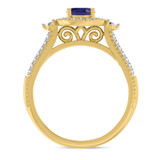 Photo of Magnol 1 1/10 Carat T.W. Sapphire and Diamond Trio Matching Wedding Ring Set 14K Yellow Gold [BT872YE-C000]