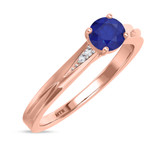 Photo of Irit 7/8 CT. T.W. Sapphire and Diamond Trio Matching Wedding Ring Set 14K Rose Gold [BT874RE-C000]