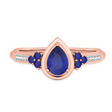 Photo of Abilia 1 1/5 Carat T.W. Sapphire and Diamond Trio Matching Wedding Ring Set 10K Rose Gold [BT877RE-C000]