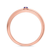 Photo of Abilia 1 1/5 Carat T.W. Sapphire and Diamond Trio Matching Wedding Ring Set 10K Rose Gold [BT877RM]