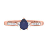 Photo of Hana 7/8 Carat T.W. Sapphire and Diamond Trio Matching Wedding Ring Set 10K Rose Gold [BT880RE-C000]
