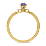 Photo of Hana 7/8 CT. T.W. Sapphire and Diamond Trio Matching Wedding Ring Set 10K Yellow Gold [BT880YE-C000]
