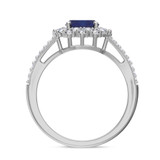 Photo of Evanthe 2 Carat T.W. Sapphire and Diamond Trio Matching Wedding Ring Set 10K White Gold [BT891WE-C000]
