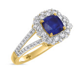 Photo of Evanthe 2 Carat T.W. Sapphire and Diamond Trio Matching Wedding Ring Set 10K Yellow Gold [BT891YE-C000]