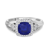 Photo of Erica 2 1/10 Carat T.W. Sapphire and Diamond Trio Matching Wedding Ring Set 14K White Gold [BT893WE-C000]