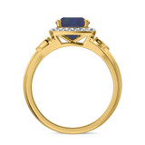 Photo of Erica 2 1/10 Carat T.W. Sapphire and Diamond Trio Matching Wedding Ring Set 14K Yellow Gold [BT893YE-C000]