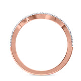 Photo of Lone 2 1/3 CT. T.W. Sapphire and Diamond Trio Matching Wedding Ring Set 14K Rose Gold [BT894RL]