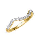 Photo of Lone 2 1/3 Carat T.W. Sapphire and Diamond Trio Matching Wedding Ring Set 10K Yellow Gold [BT894YL]