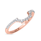 Photo of Kana 2 1/3 CT. T.W. Sapphire and Diamond Trio Matching Wedding Ring Set 10K Rose Gold [BT895RL]