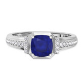 Photo of Bryony 1 5/8 Carat T.W. Sapphire and Diamond Trio Matching Wedding Ring Set 10K White Gold [BT897WE-C000]