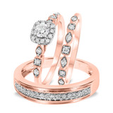 Photo of Britt 3/4 ct tw. Diamond Round Solitaire Trio Set 10K Rose Gold [BT908R-R023]