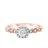 Photo of Britt 3/4 ct tw. Diamond Round Solitaire Trio Set 10K Rose Gold [BT908RE-R023]