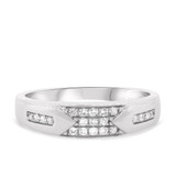 Photo of Micah 1/2 ct tw. Diamond Princess Cluster Trio Set 14K White Gold [BT914WM]