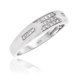 Photo of Micah 1/2 ct tw. Diamond Princess Cluster Trio Set 14K White Gold [BT914WM]