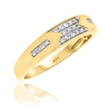 Photo of Micah 1/2 ct tw. Diamond Princess Cluster Trio Set 10K Yellow Gold [BT914YM]