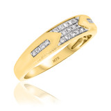 Photo of Micah 1/2 ct tw. Diamond Princess Cluster Trio Set 14K Yellow Gold [BT914YM]