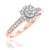 Photo of Jules 3/4 ct tw. Diamond Round Cluster Trio Set 14K Rose Gold [BT917RE-C000]