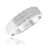 Photo of Jules 3/4 ct tw. Diamond Round Cluster Trio Set 10K White Gold [BT917WM]