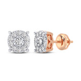Photo of Nila 1/4 Carat T.W. Diamond Earring 14K Rose Gold [CE1217R]