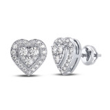 Photo of Lara 1/2 Carat T.W. Diamond Earring 10K White Gold [CE1201W]