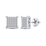 Photo of Lennox 1/6 CT. T.W. Diamond Earring 10K White Gold [CE1202W]