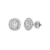 Photo of Claudine 1/2 Carat T.W. Diamond Earring 10K White Gold [CE1546W]
