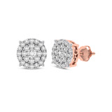 Photo of Dorcas 1/2 CT. T.W. Diamond Earring 14K Rose Gold [CE1548R]