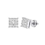 Photo of Patience 1/4 Carat T.W. Diamond Earring 10K White Gold [CE1549W]
