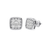 Photo of Clarice 1/2 CT. T.W. Diamond Earring 10K White Gold [CE1557W]