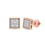 Photo of Bijou 1/4 CT. T.W. Diamond Earring 14K Rose Gold [CE1559R]