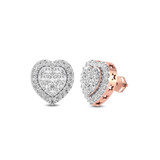 Photo of Julbert 1 1/2 CT. T.W. Diamond Earring 10K Rose Gold [CE1561R]