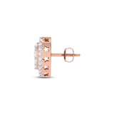 Photo of Julbert 1 1/2 CT. T.W. Diamond Earring 10K Rose Gold [CE1561R]