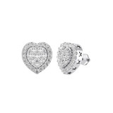 Photo of Julbert 1 1/2 CT. T.W. Diamond Earring 14K White Gold [CE1561W]