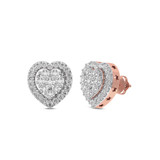 Photo of Julbert 1 CT. T.W. Diamond Earring 14K Rose Gold [CE1562R]