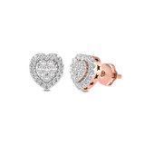 Photo of Julbert 1/4 Carat T.W. Diamond Earring 14K Rose Gold [CE1563R]