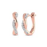 Photo of Falone 1/5 Carat T.W. Diamond Earring 10K Rose Gold [CE1575R]
