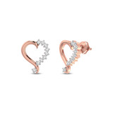Photo of Irina 1/6 Carat T.W. Diamond Earring 14K Rose Gold [CE1595R]