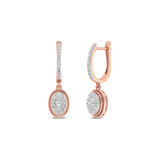 Photo of Tahir 3/8 Carat T.W. Diamond Earring 10K Rose Gold [CE1605R]
