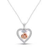 Photo of Adaline 1/5 CT. T.W. Pendant 10K Rose Gold [CP1231R]