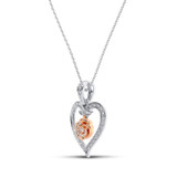 Photo of Adaline 1/5 CT. T.W. Pendant 14K Rose Gold [CP1231R]