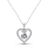 Photo of Adaline 1/5 CT. T.W. Pendant 14K White Gold [CP1231W]