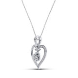 Photo of Adaline 1/5 CT. T.W. Pendant 14K White Gold [CP1231W]