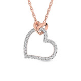 Photo of Salem 1/5 CT. T.W. Pendant 14K Rose Gold [CP1500R]