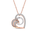 Photo of Galina 1/3 Carat T.W. Pendant 10K Rose Gold [CP1509R]